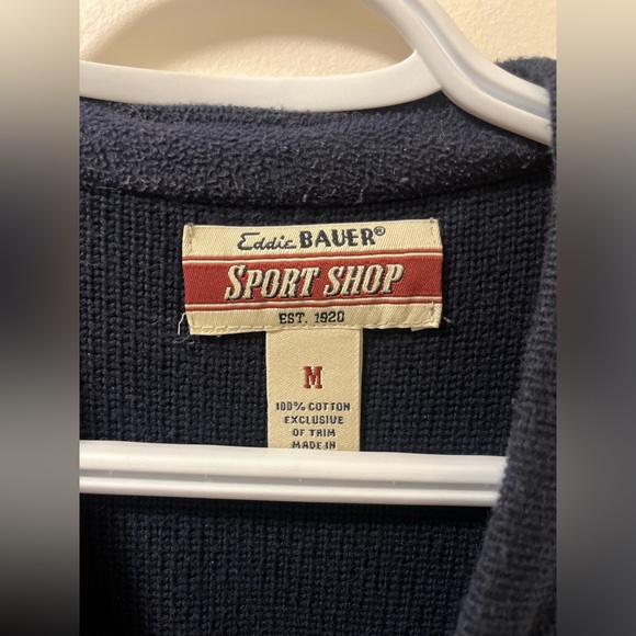 Vintage Eddie Bauer Sport Shop Mens Medium Faded Striped Knit Sweater - Picture 2 of 2